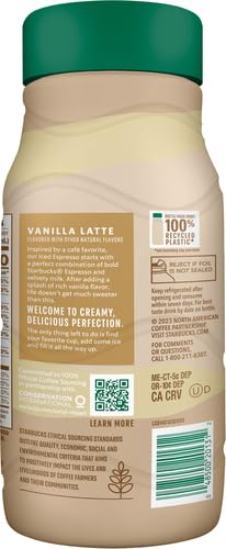 Vanilla Latte Coffee, 40 oz Bottle B853282