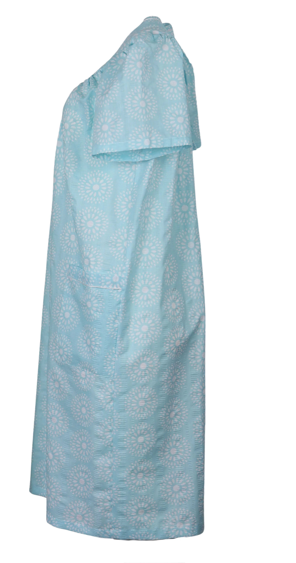 Women's Snap-Front Duster Robe With Pockets R35074