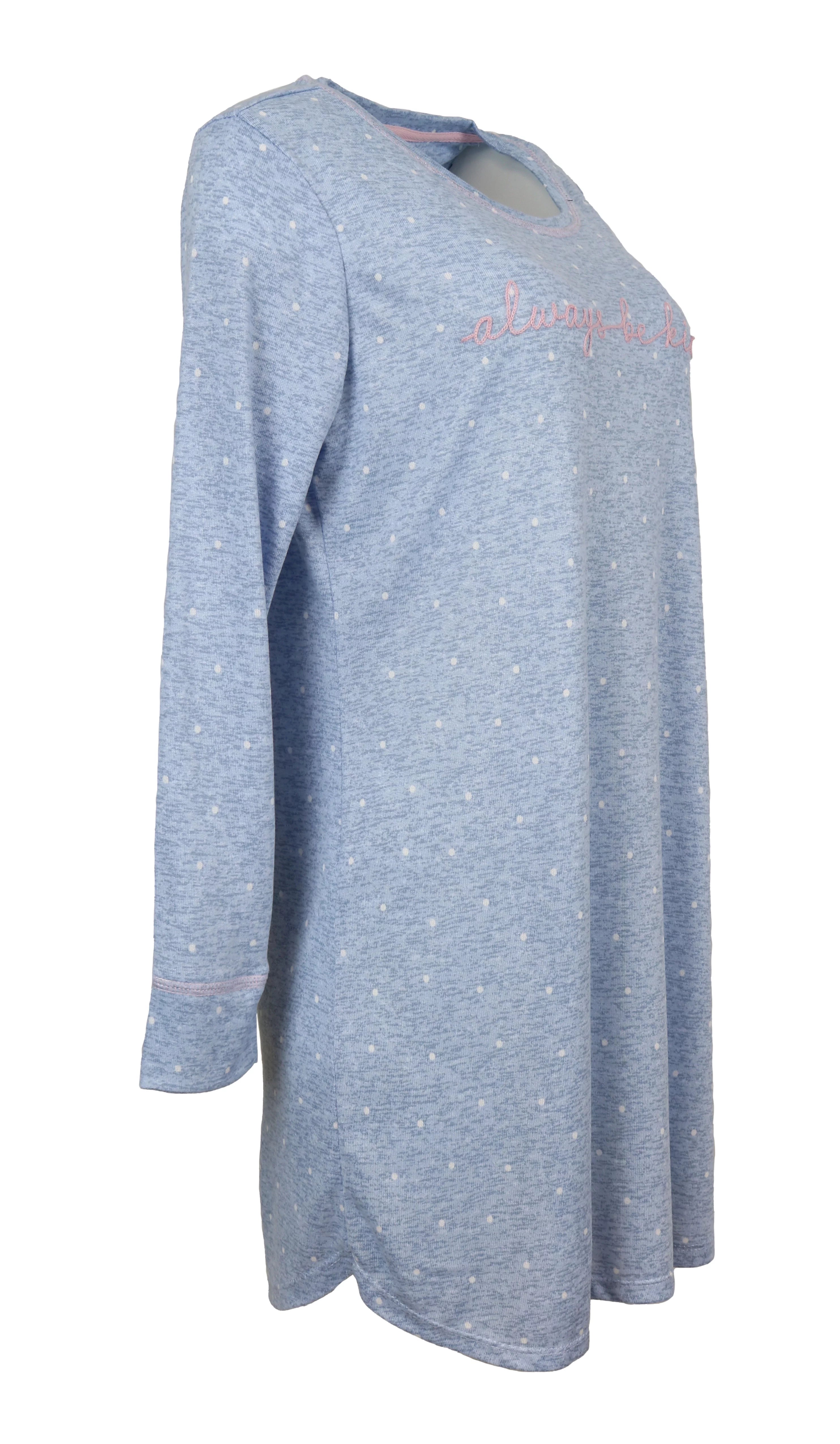 Women's Long Sleeve Night Gown Sleep Dress F209