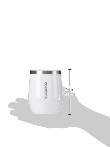 Insulated Stemless Wine Glass Tumbler, 12 oz, Stainless Steel, Powder Blue X9797