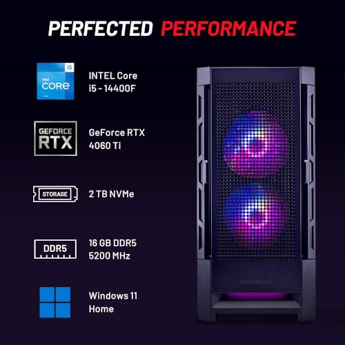 Gaming PC Desktop – AMD Ryzen 7 5700X, RTX 4070, 1TB SSD, 16GB RAM, Windows 11 A36893