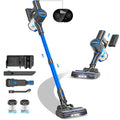 FABULETTA Cordless Vacuum Cleaner for Home, 400W Lightweight Vacuum Cleaner with MAX 47Min Detachable Battery, Brushless Motor, 6 in 1 Stick Vacuum for Hardwood Floors and Carpet Pet Hair Car（Blue）