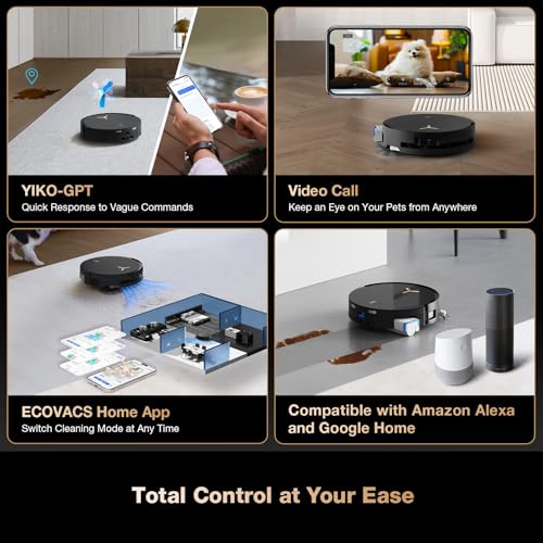 Robot Vacuum and Mop, 18500Pa Suction, Auto-Lift, Self-Emptying C481