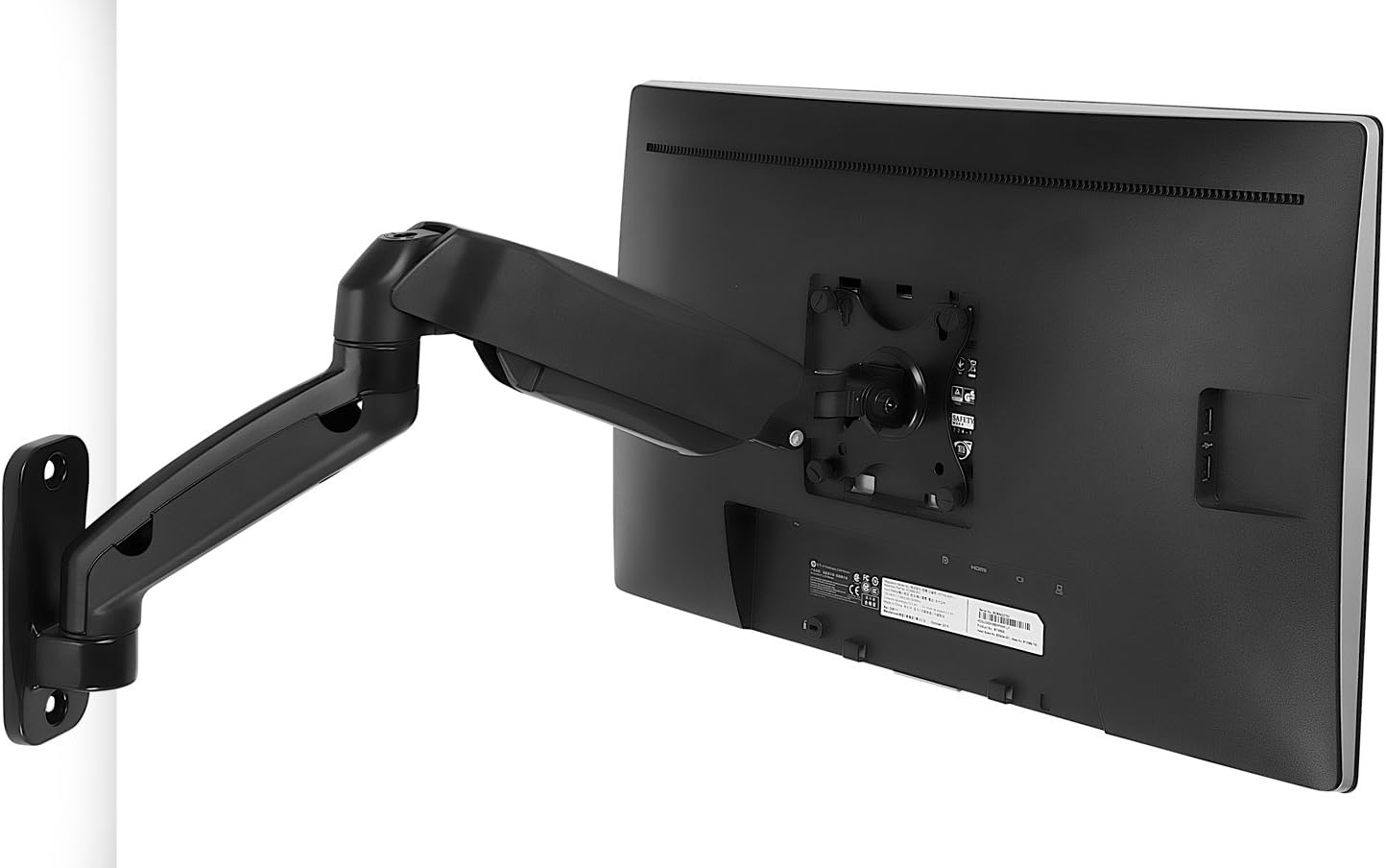 Monitor Wall Mount Arm, Full Motion Gas Spring, Fits 13-32 Inch Screens W3206