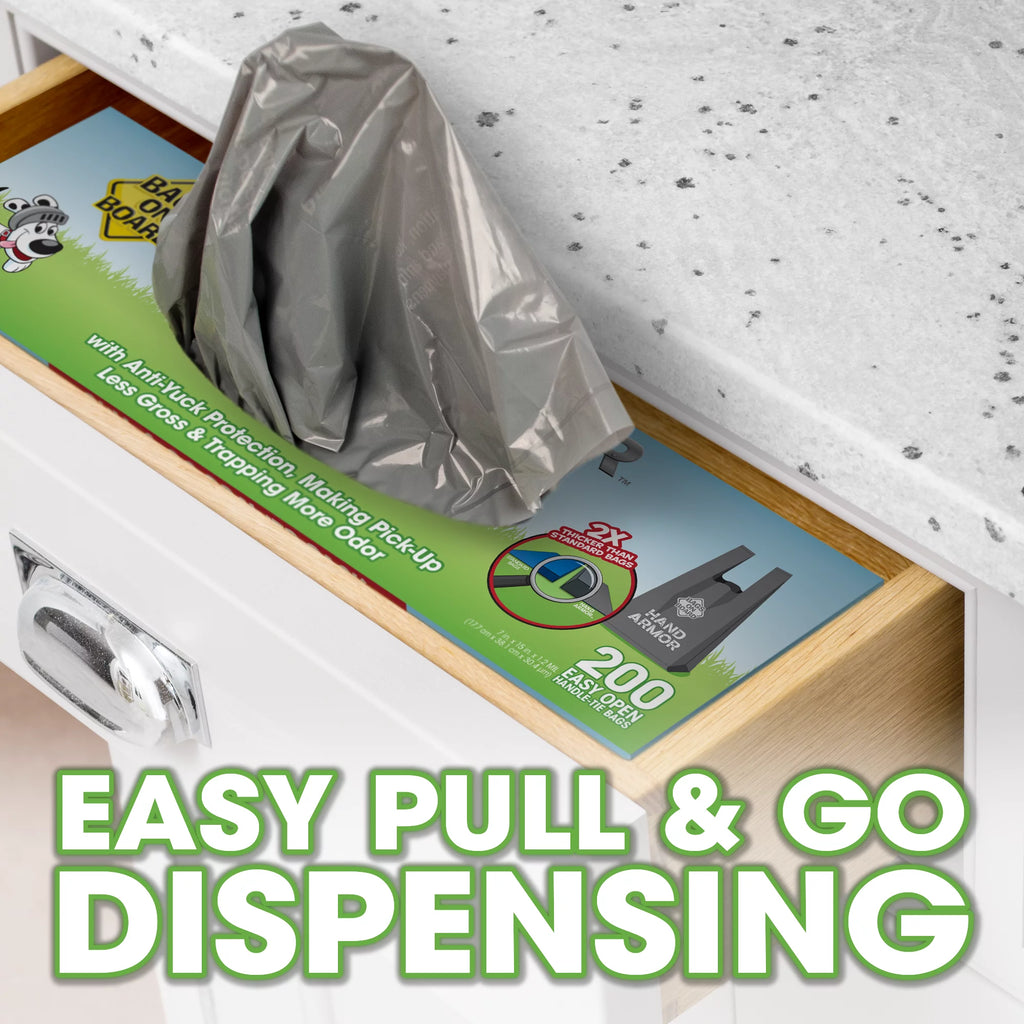 Dog Poop Bags, Extra Thick with Easy Tie Handles, 200 Count Y299
