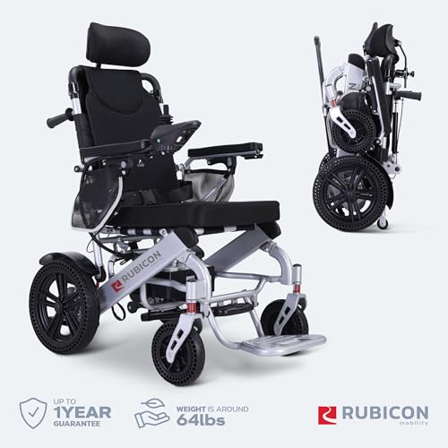 Reclining Foldable Electric Wheelchair for Adults with 25-Mile Range H6131