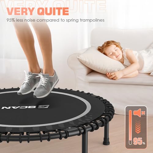 Foldable Mini Trampoline with Adjustable Foam Handle M67736
