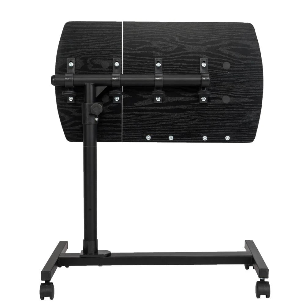Adjustable Black Laptop Desk Rolling Cart Over Bed Table Stand L11787