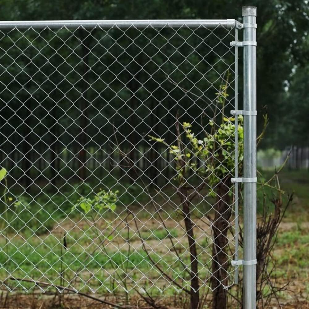 Galvanized Steel Chain Link Fence Fabric 4 x 50 ft, 12.5 Gauge, Silver Z1487