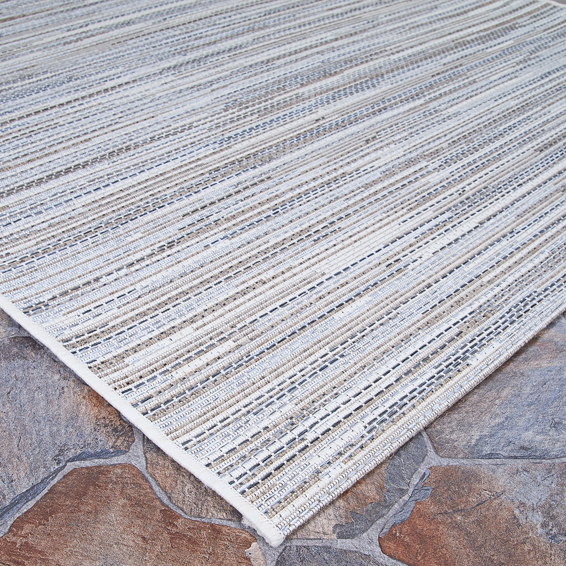 Indoor/Outdoor Area Rug, 3'9" x 5'5", Taupe-Champagne P849770