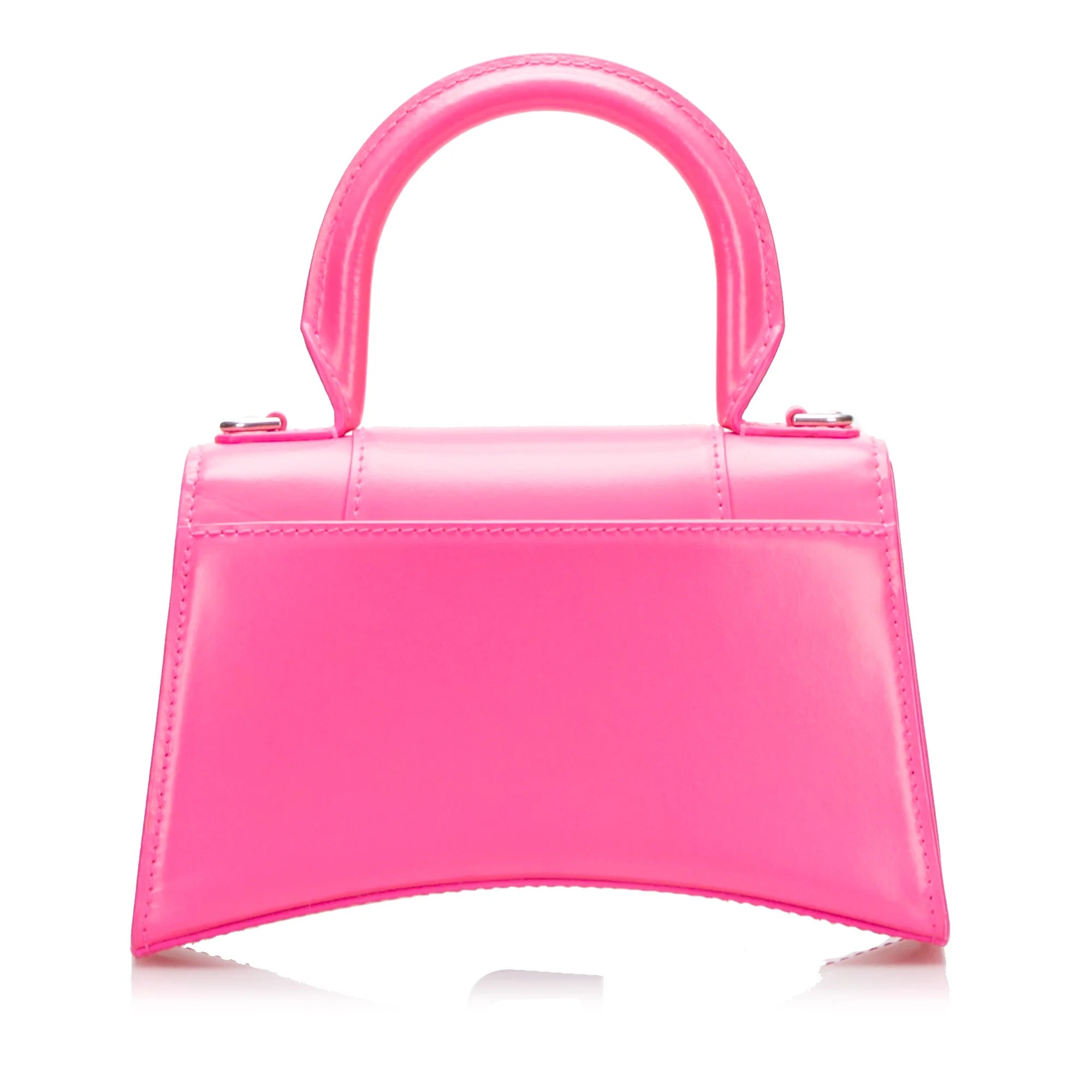 Pre-Owned Hourglass XS Calf Leather Pink Satchel P457642