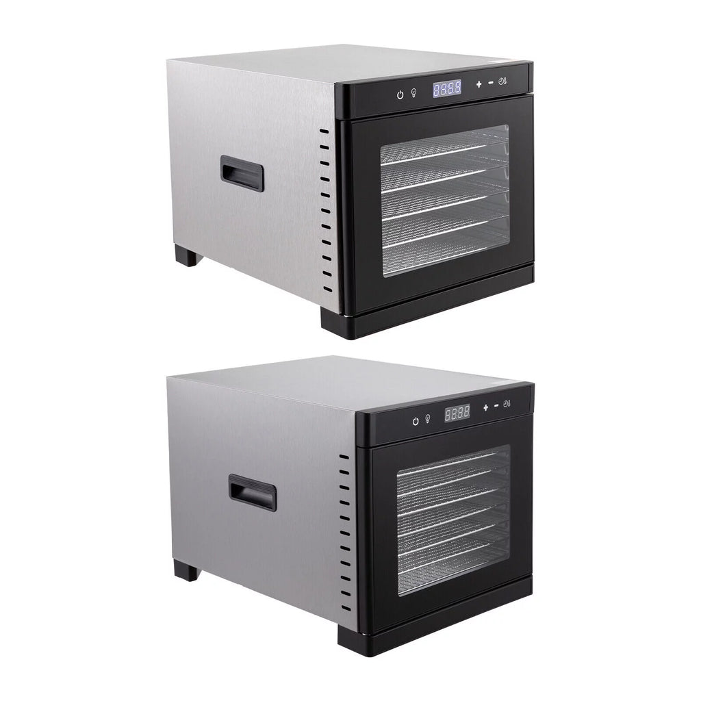 6/8 Tray Food Dehydrator Stainless Steel Meat Fruit Vegetable Dryer T69795