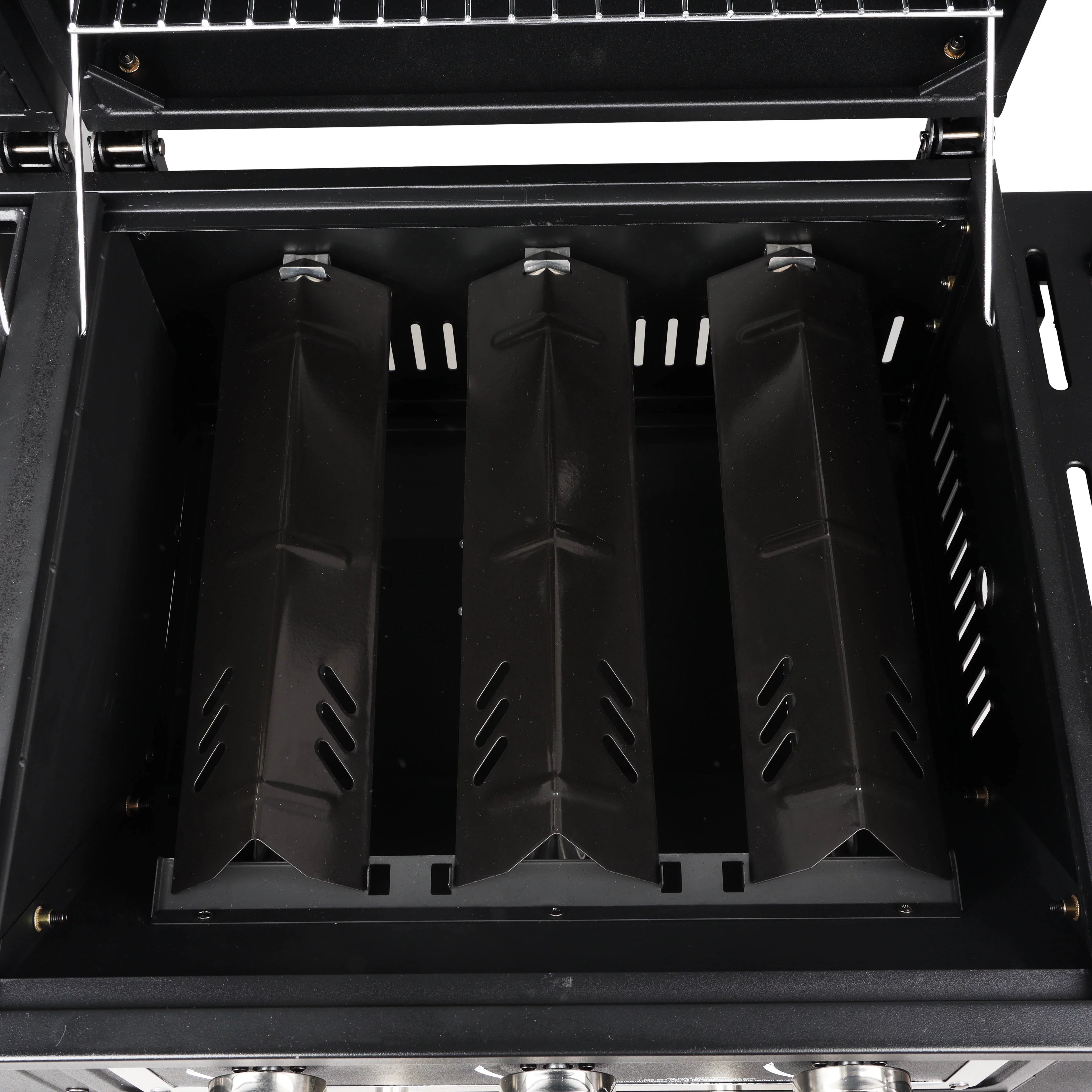 Dual Fuel Gas & Charcoal Combo Grill, Black with Stainless G2724