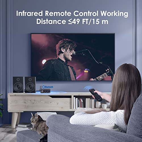 Bluetooth 5.0 Home Stereo Amplifier with Remote Control G4349