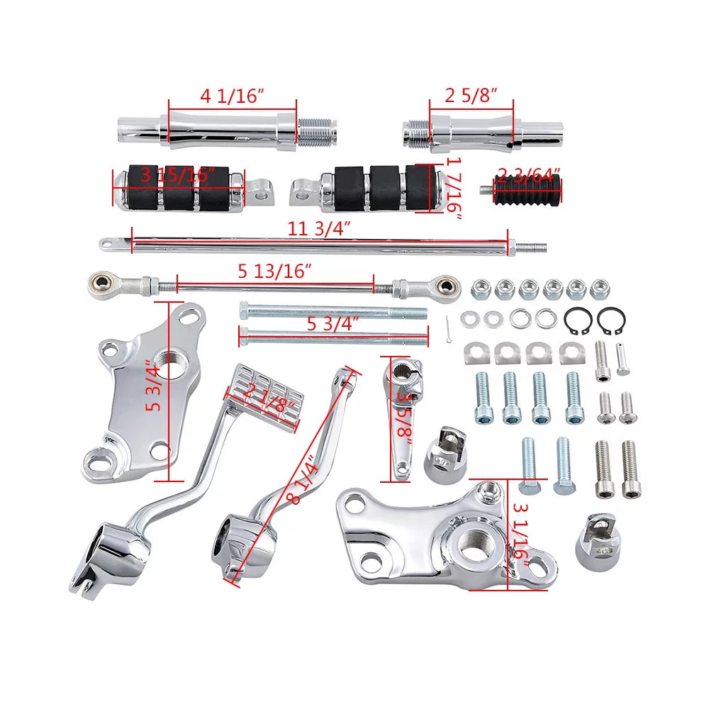 Chrome Billet Forward Controls Kit for Harley Sportster XL 883 1200 1991-2003 T7480