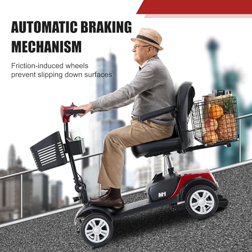 Folding 4 Wheel Mobility Scooter for Seniors, Compact Electric Travel Scooter G3239
