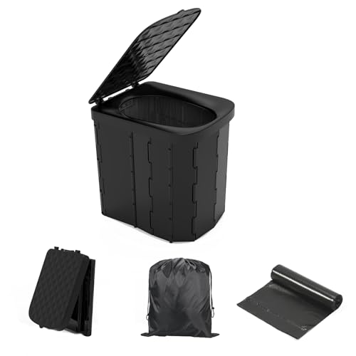 Portable Folding Camping Toilet with Lid for Adults E278