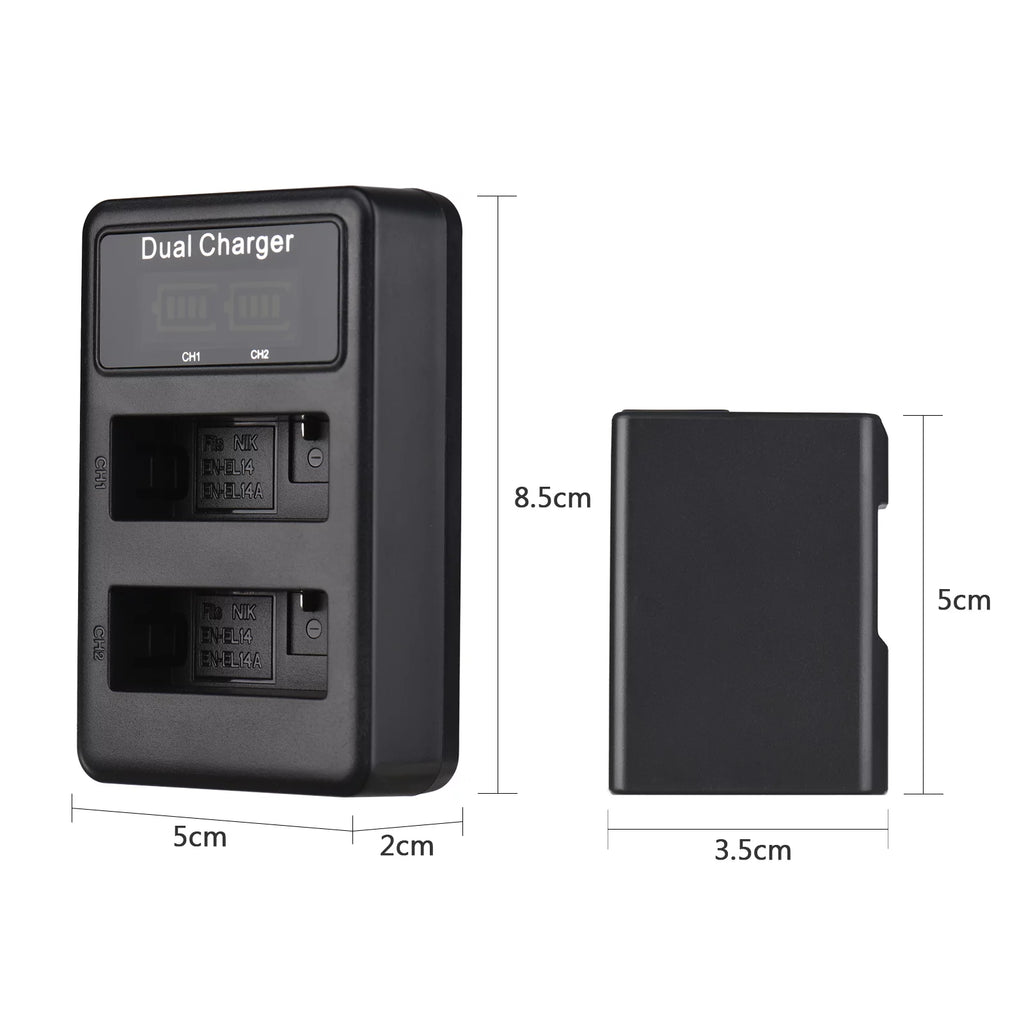 Replacement Battery with USB Port Screen Display for Nikon Cameras U52788