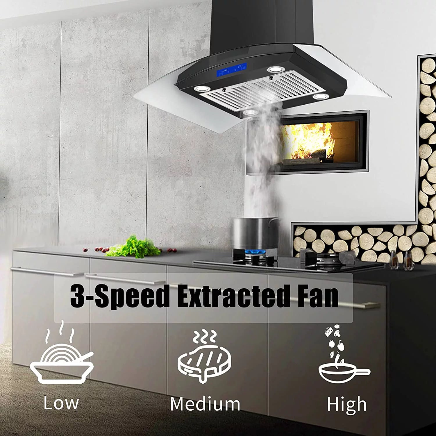 Island Mount Range Hood 36 Inch 900 CFM R510990