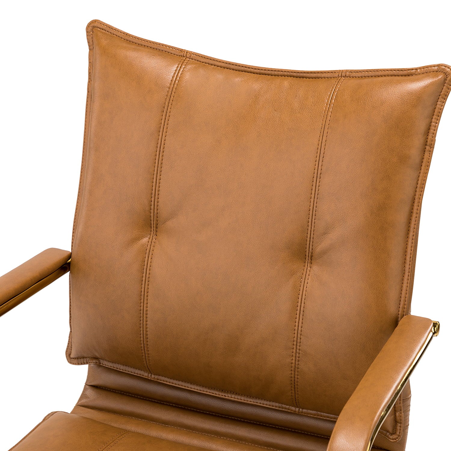 Vegan Leather Home Office Task Chair with Tufted Mid Back and Armrest N83298