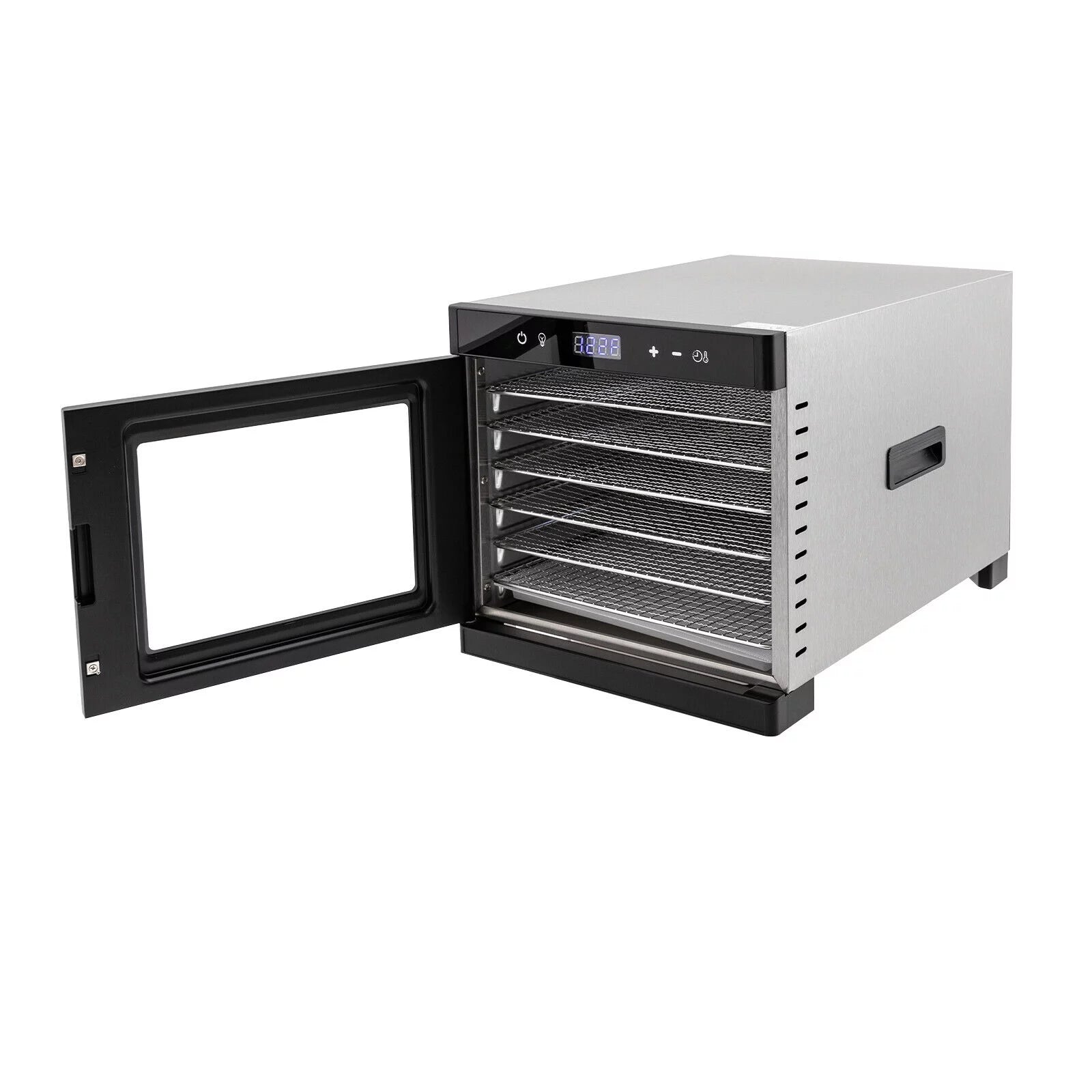 6/8 Tray Food Dehydrator Stainless Steel Meat Fruit Vegetable Dryer T69795