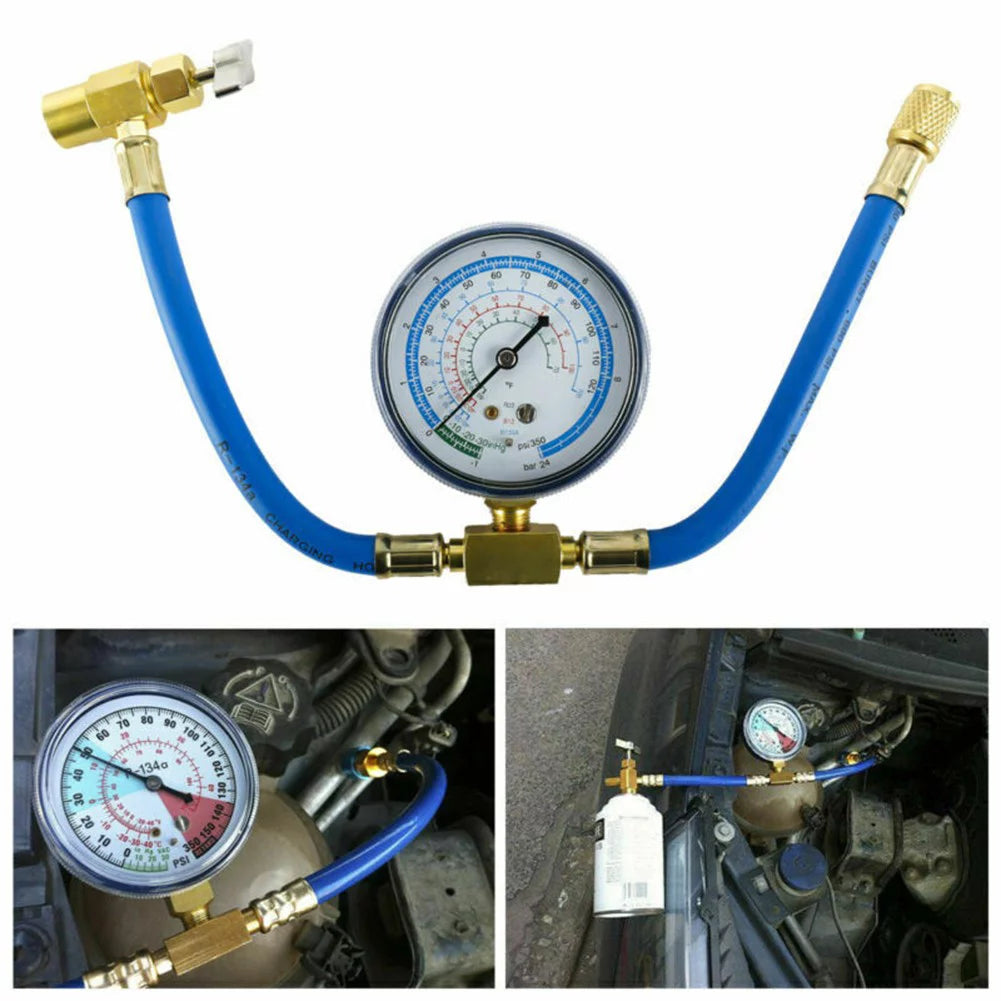 R134A Charging Hose with Gauge for Refrigerator AC L8771