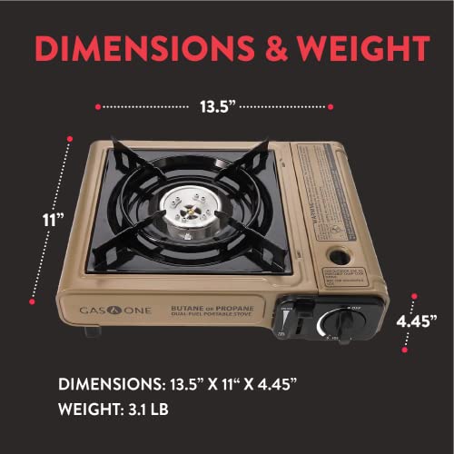 Portable Dual Fuel Camping Stove with Carrying Case C19821