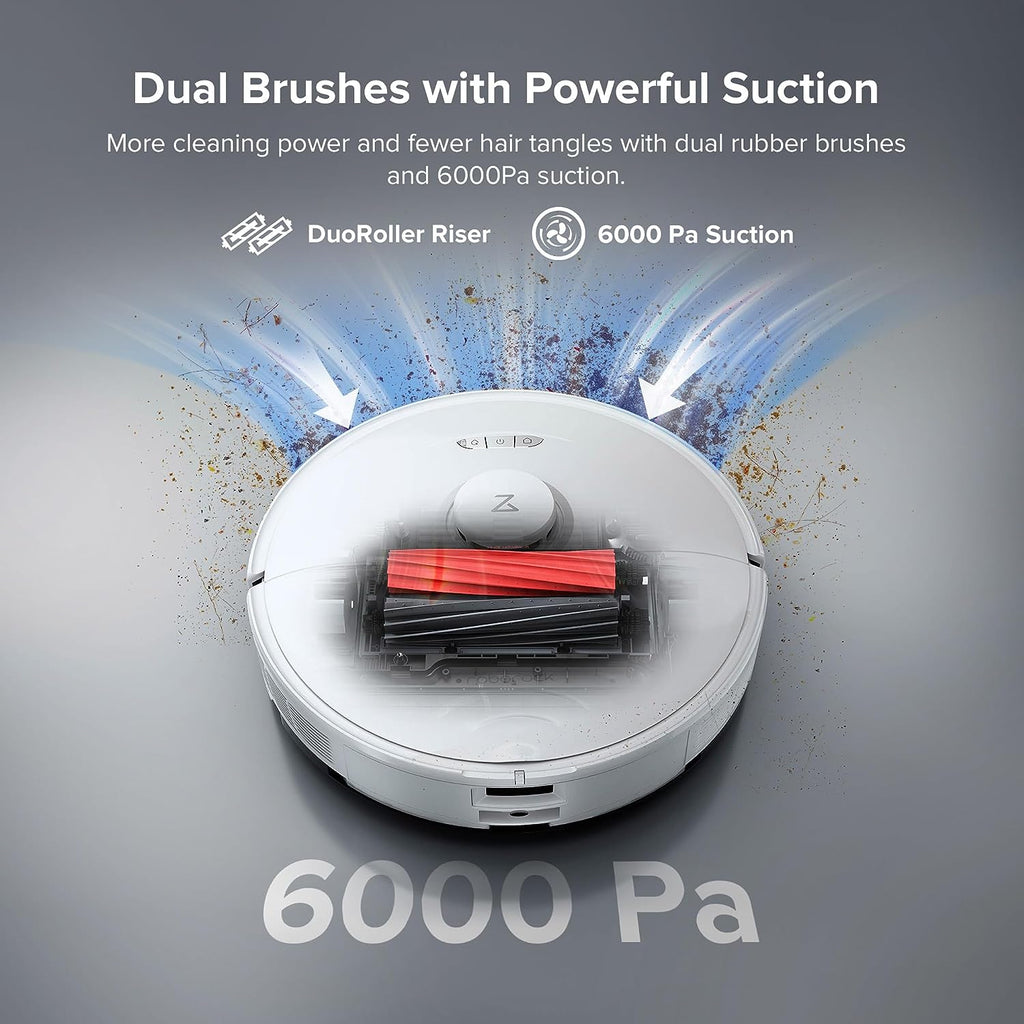 Robot Vacuum and Mop, Auto-Drying, Self-Washing, 6000Pa Suction X631