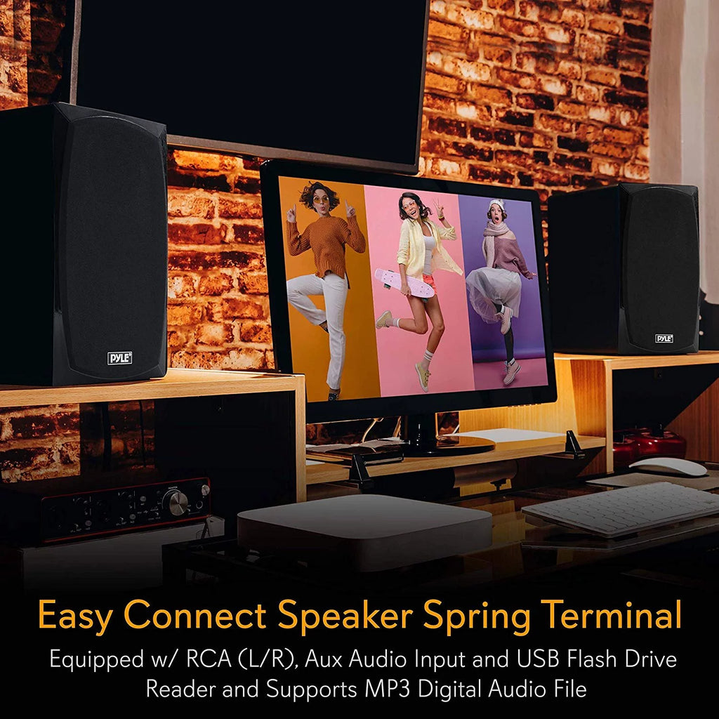 Bluetooth Bookshelf Speakers, Black V846