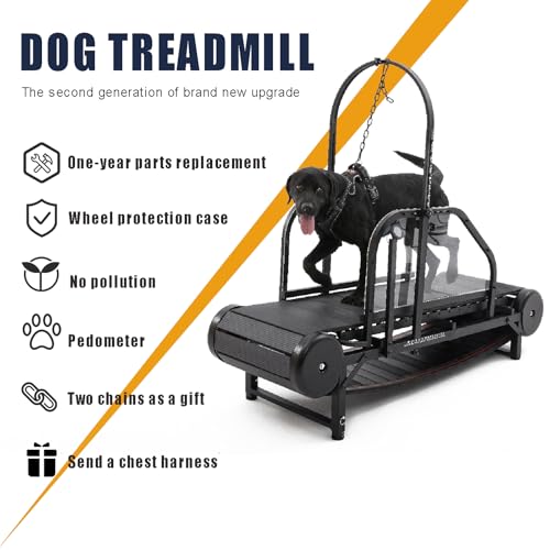 Dog Treadmill with Step Counter, Adjustable Incline & Brake, Indoor and Outdoor, Supports Up to 300 lbs W851