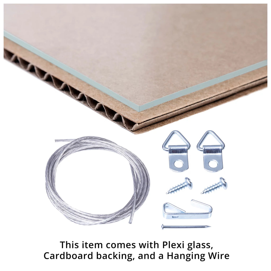 16x20 Inch Muted Gold Picture Frame with Plexi Glass N1452