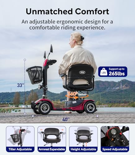 4 Wheel Foldable Electric Mobility Scooter for Adults A65796