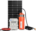 ECO-WORTHY Solar Well Pump Kit with Battery Backup, 12V Solar Water Pump + 120W Solar Panel Kit + 10Ah Battery for Well, Irrigation, Filling Water Tank-DELIVERY IN 2 PARCELS