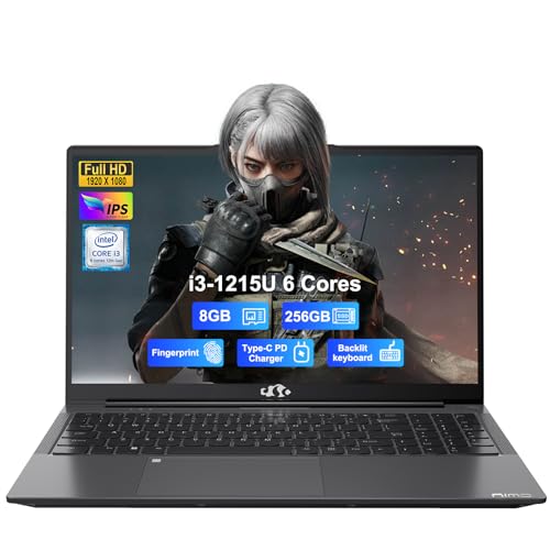 15.6" IPS FHD Laptop, Intel 6 Core i3, 8GB RAM 256GB SSD, Backlit Keyboard, Fingerprint, Wi-Fi 6, Win 11 P765767