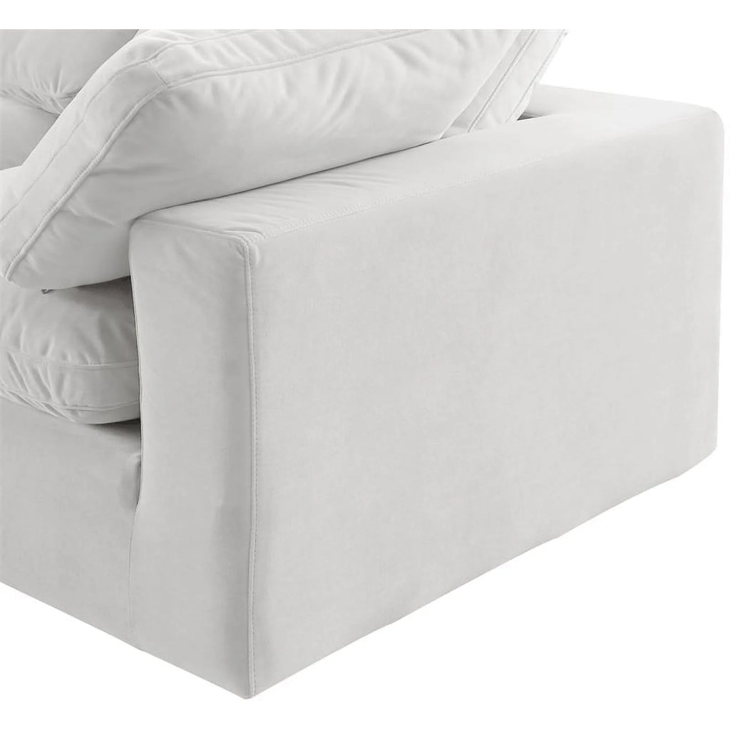Cream Velvet Modular Sectional A2228
