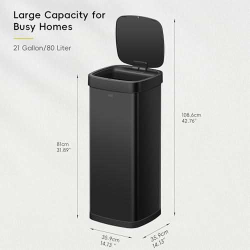 Touchless Motion Sensor Trash Can, 13.2 Gallon, Brushed Stainless Steel A497976