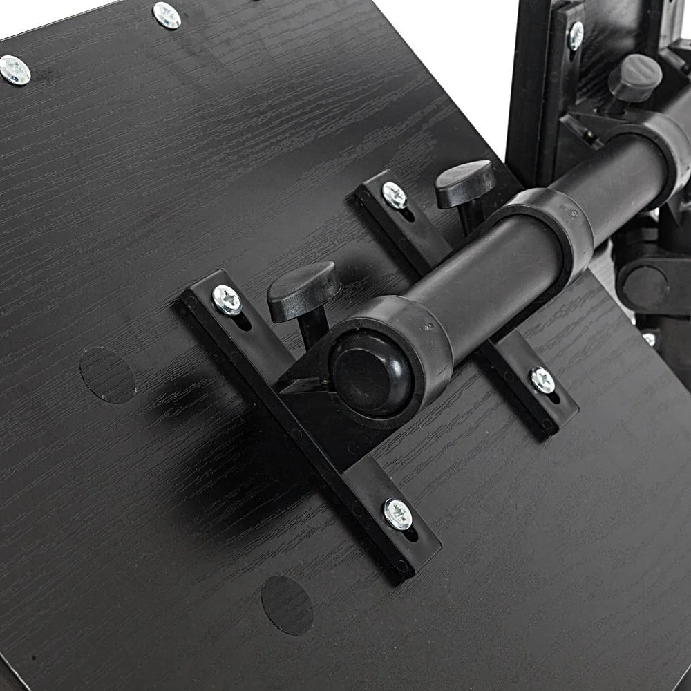Adjustable Black Laptop Desk Rolling Cart Over Bed Table Stand L11787