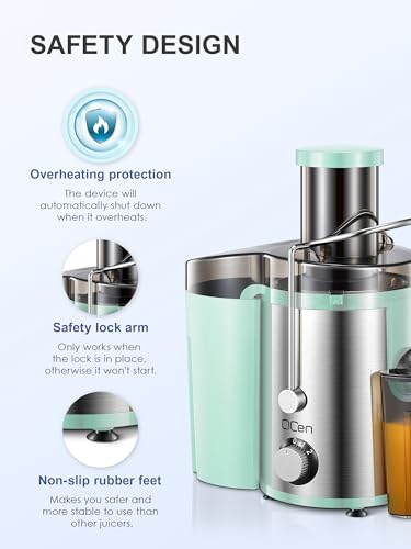 Juicer Machine, 800W Centrifugal Extractor with Wide Mouth Feed Chute, Stainless Steel, BPA-free Y425329