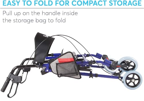 Rollator Walker with Seat, 6-Inch Wheels, Blue V573
