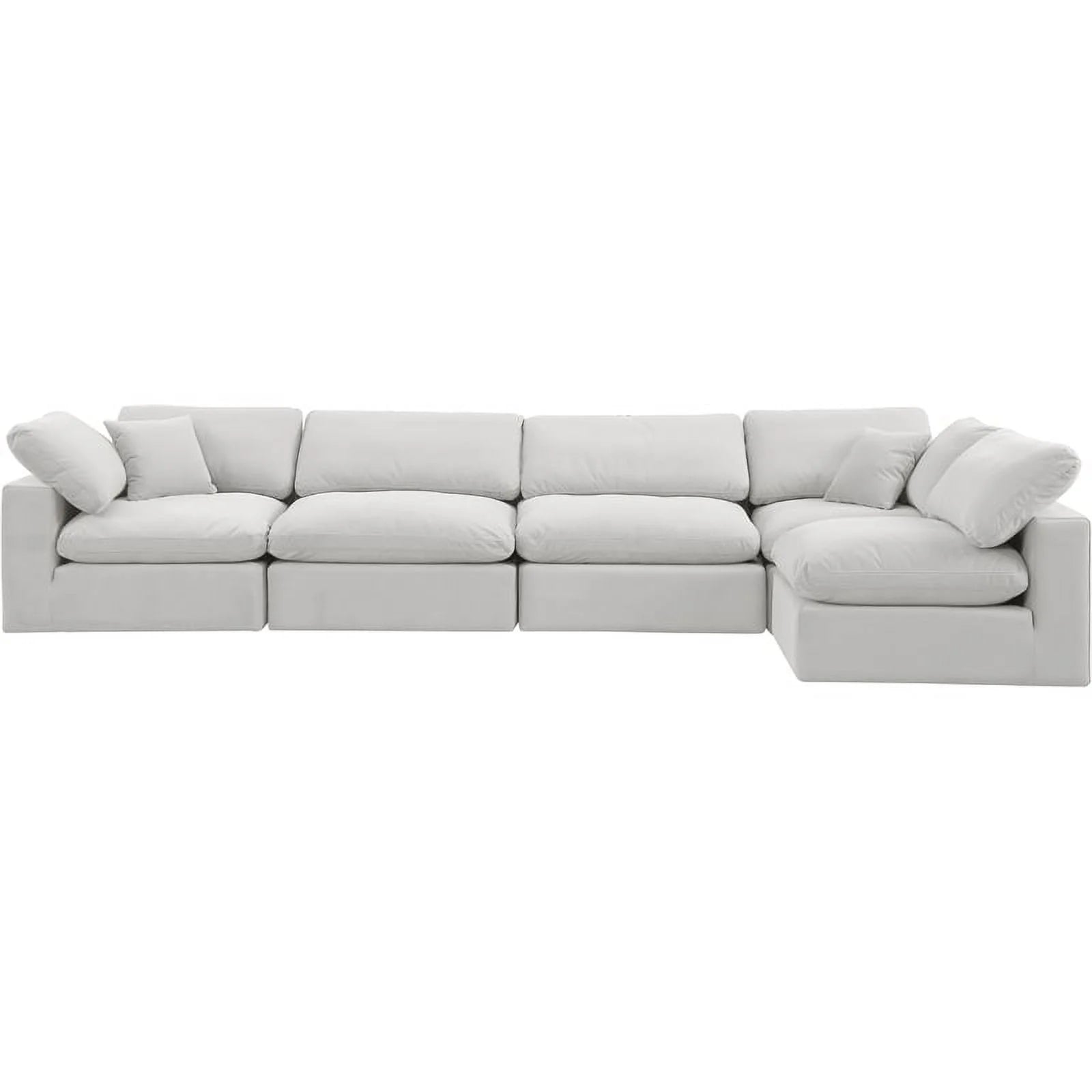 Cream Velvet Modular Sectional A2228