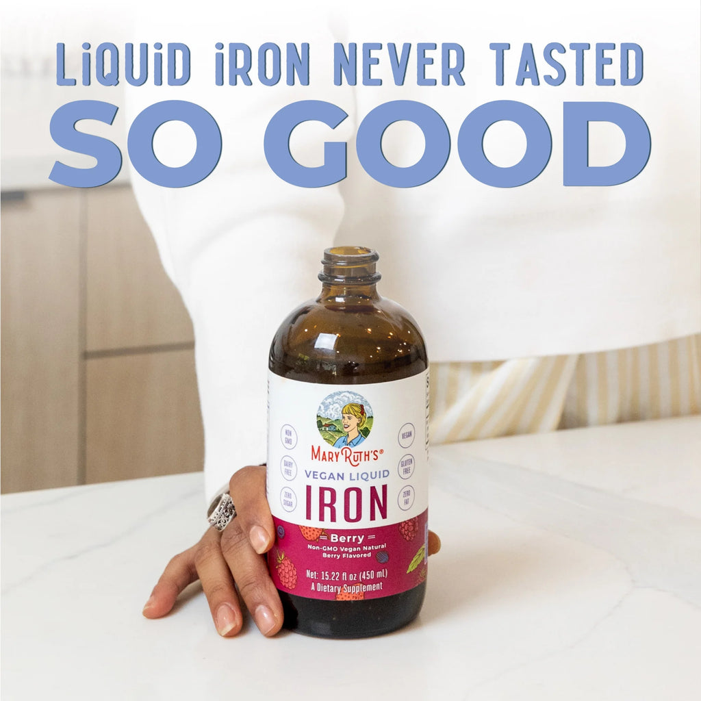 Liquid Iron Supplement for Women Men & Kids, Sugar Free, Vegan, 15.22 fl oz M692