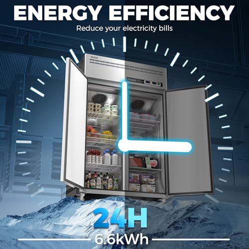 Commercial Refrigerator and Freezer Combo, 54 Cu.ft, 72" W O5990