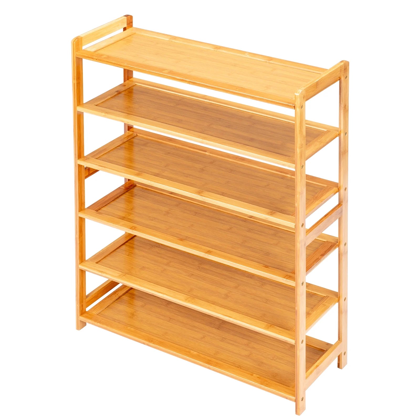 Bamboo Shoe Storage Rack 6-Tier, Holds 18-24 Pairs T72710