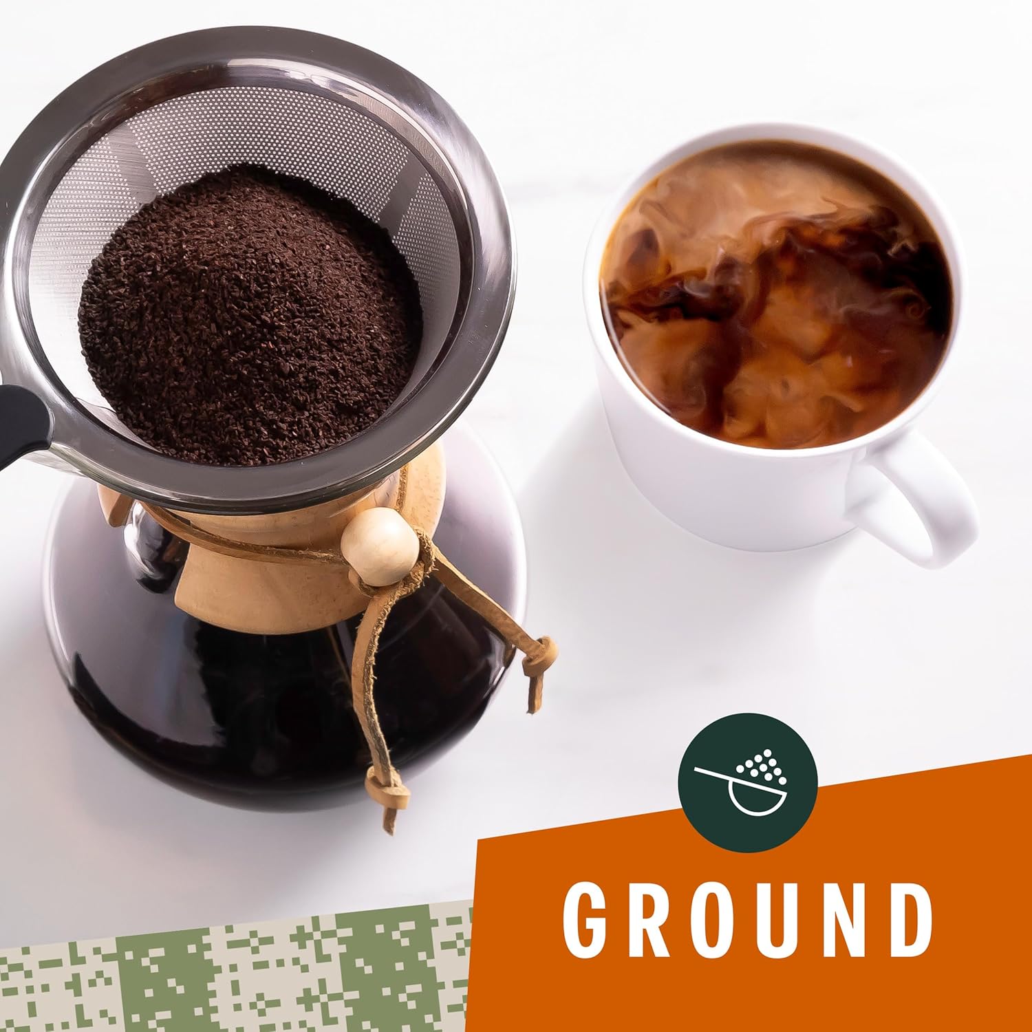 Ground Coffee, Smoked Butterscotch, 100% Arabica, 17 Oz H584