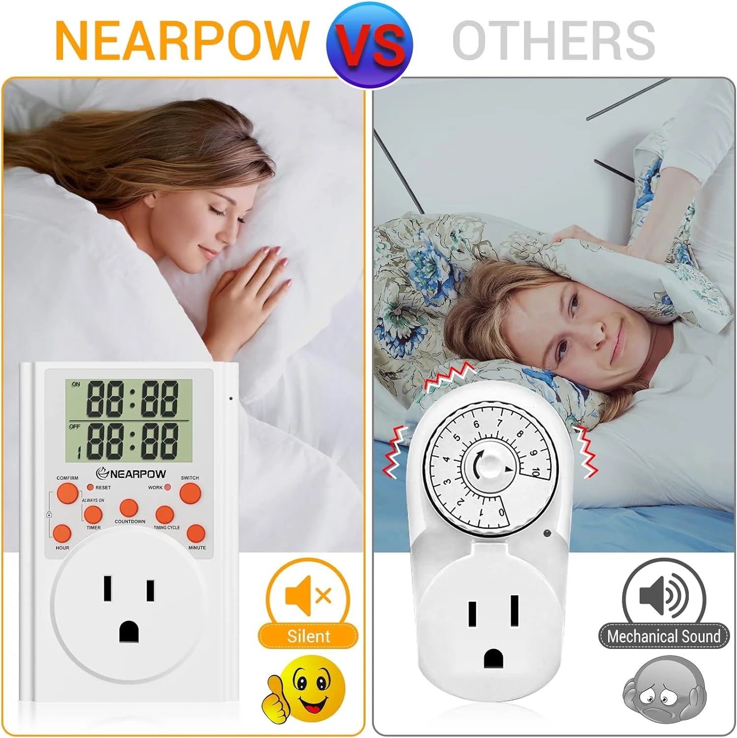 Programmable Plug-in Digital Timer Switch with 3-Prong Outlet F45673