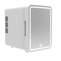 Makeup Fridge With Dimmable LED Light Mirror, 4L Mini Fridge for Bedroom, Car, Office & Dorm, Cooler & Warmer, Portable Small Refrigerator for Cosmetics, Skin Care and Food, White