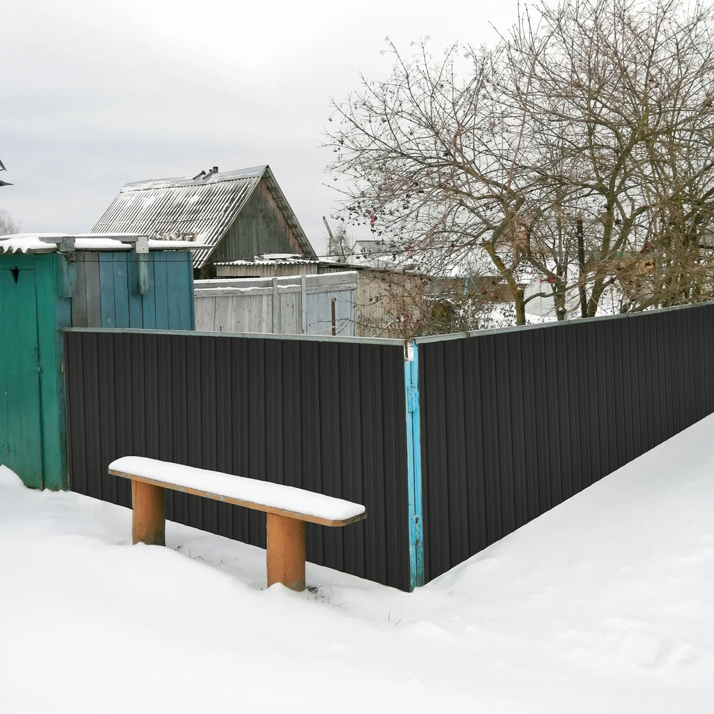20 Pcs Galvanized Metal Roof Panels, Black W710405