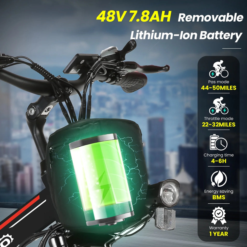 Foldable Electric Bike 500W 26 Inch Full Suspension for Adults F997251