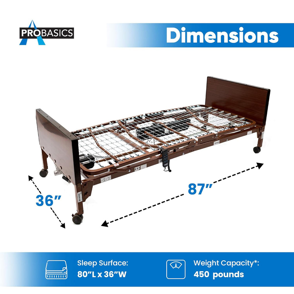 Full Electric Hospital Bed with Adjustable Motor, Springs, and Bed Ends for Home Use Y3105