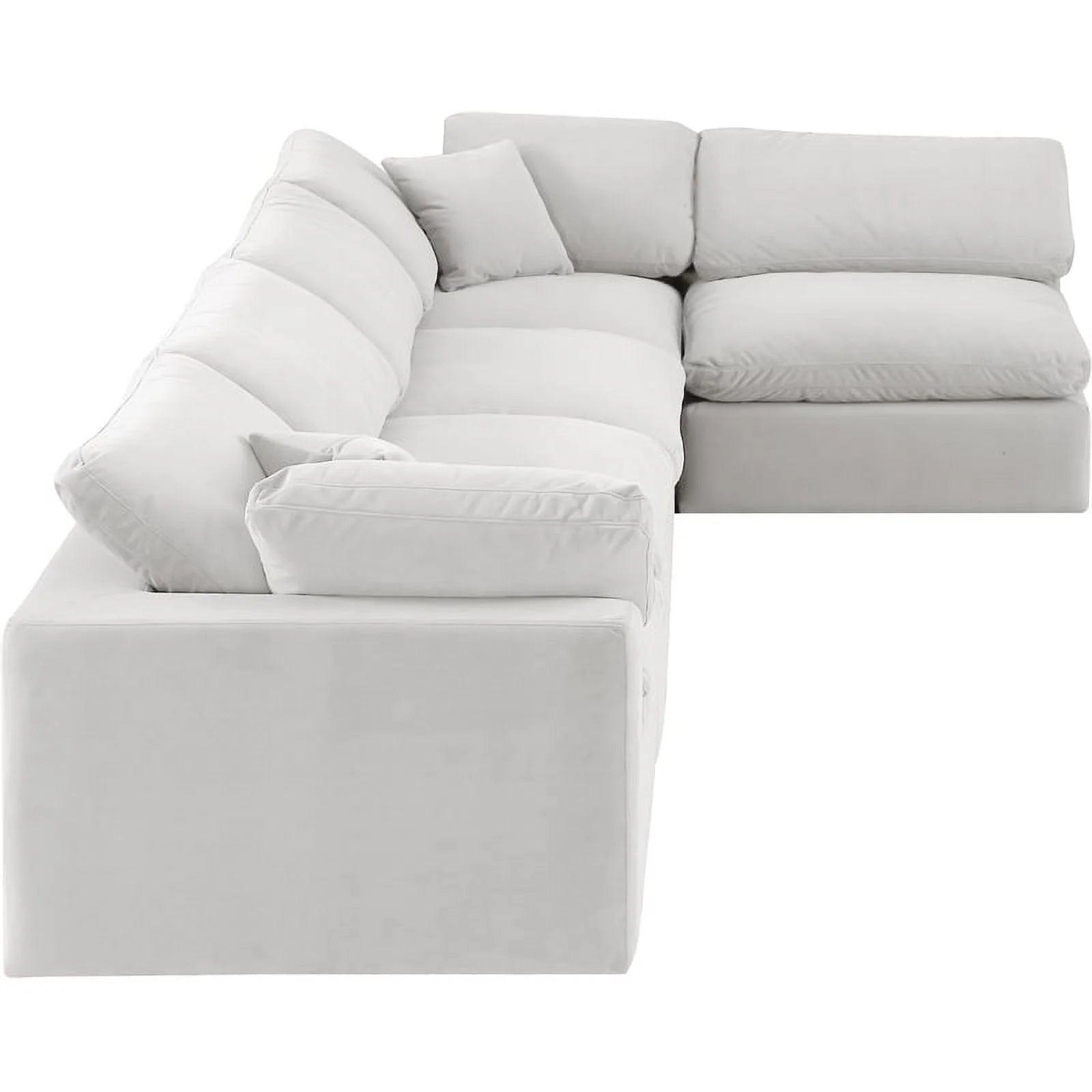 Cream Velvet Modular Sectional A2228